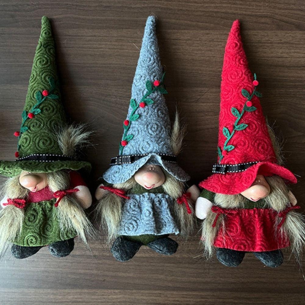 Creative Gnome Long Hat Witch Decorated Beautiful Forest Man Doll  Family Party