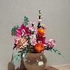 Kreativa 8 buketter av eviga blommor, rosor, orkidéer, suckulenter, byggklossar, bonsai-leksaker, presenter till flickor och barn