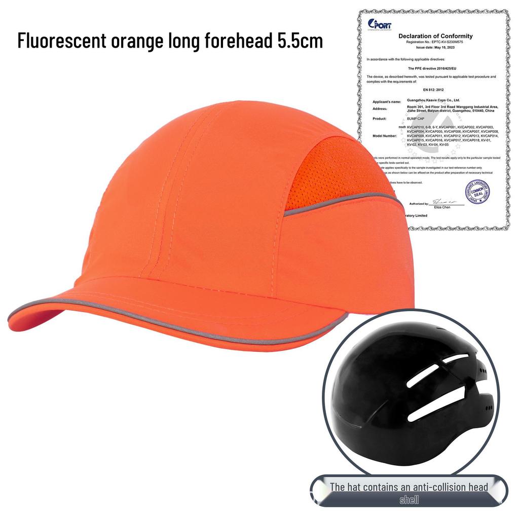 Casco Leggero Anticrocco Certificato CE: Cappello Estivo Traspirante ad Asciugatura Rapida per la Protezione del Lavoro