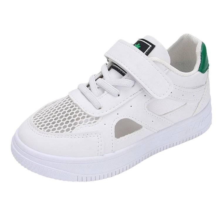 Children's casual mesh shoes 2025 spring new popular breathable single mesh shoes low-top sports little white shoes boys shoes