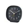 RHYTHM Analog Alarm Clock with Electronic Alarm (Snooze), Quiet Sound, Continuous Second Hand, Universal Design, Light Gray Font, 10.4 X 10.1 X 5.7