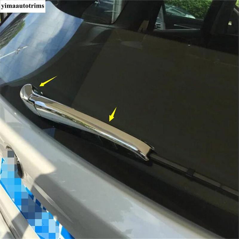 For BMW X1 F48 2016 -  Car Rear Tail Window Rain Wiper Windshield Decoration Protection Cover Trim ABS Chrome Accessories