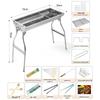 Tri-polar Outdoor Portable Folding Stainless Steel BBQ Grill