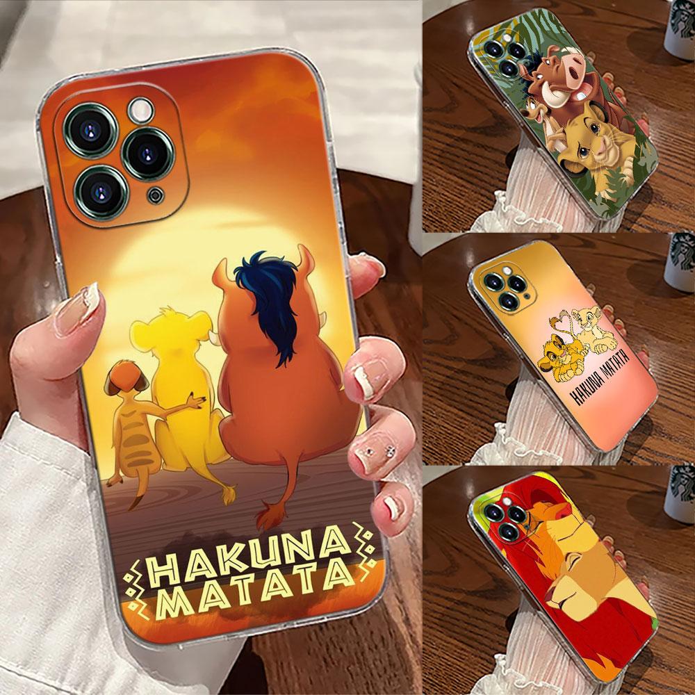 The Lion King HAKUNA MATATA Transparent Phone Case For iPhone 17 Pro Max 17E 11 12 13 14 15 16 Pro Max Plus 17 Air 16E 7 X Cover