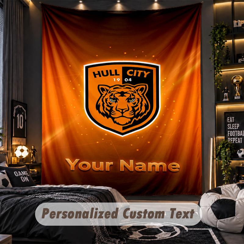 TapestryHull City Custom Name Text Personalized Wall Hanging Tapestry Home Wall Decor