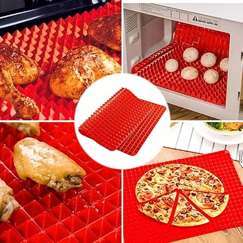Non-Stick Silicone Baking Mat 16*11in Pyramid Cooking Mat BPA Free Pan For Baking Microwave Oven Easy Cleanup Roast Chicken Mat