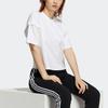 Adidas Originals Striped Sports Crew Neck T-Shirt Women Tops White H39016