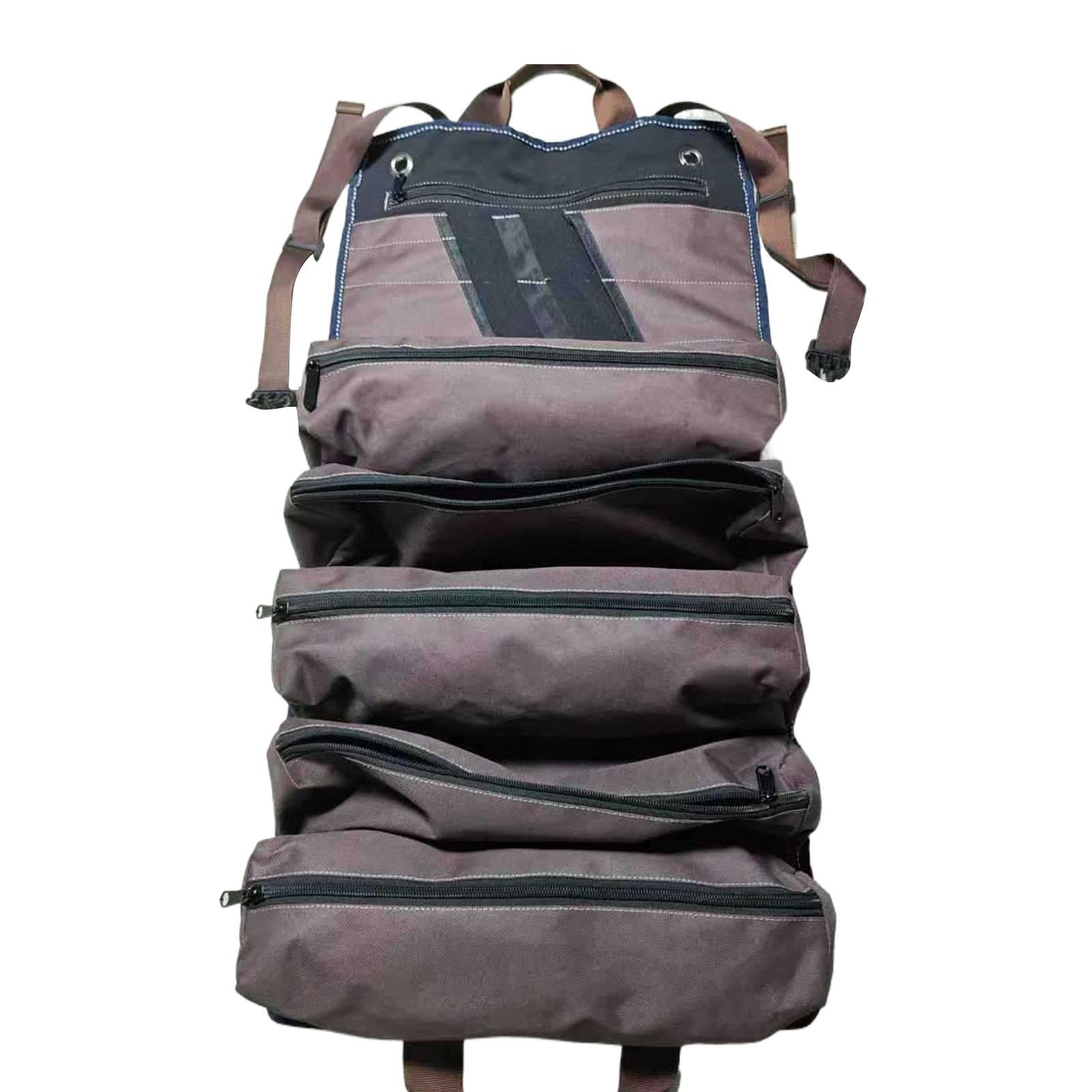 

Портативный Сверхпрочный Скручивающийся Органайзер из Вощеного Холста с 15 Карманами для Легкого Хранения Инструментов и Доступа, для Домашнего Ремонта