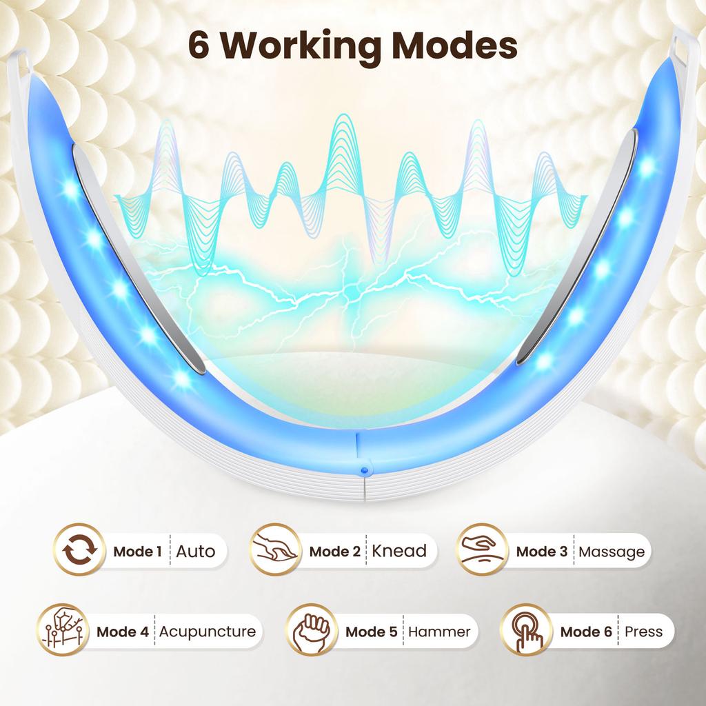 Electric V Face Lifting Beauty Device 6 Modes 8 Levels EMS Micro-current Firming Facial Massager Double Chin Removal Skin Care