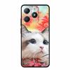 For Realme Narzo N61 Phone Case N 61 Coque Flowers Black Silicone Soft Back Cover For Realme Note 60 Case Note60 Funda Bags Capa