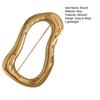 Brooch with Safety Pin, Abstract Irregular Metal Outline Lapel Pin, Versatile Accessory for Collar Cuffs Bags Gift