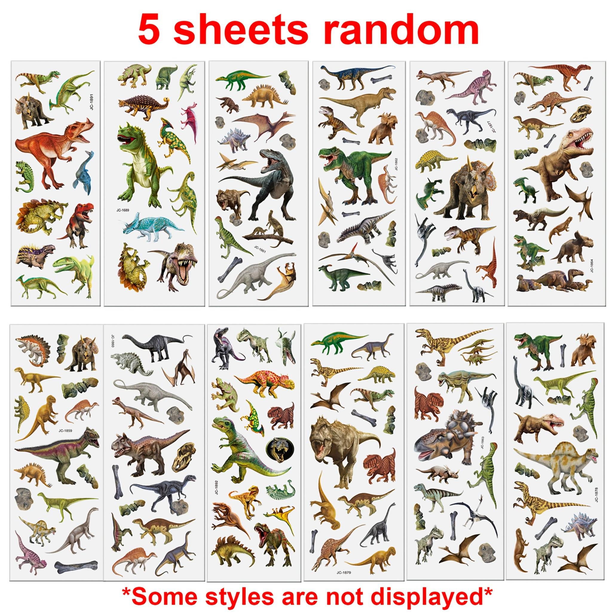 

5pcs Dinosaur Stickers 3D Dino Puffy Stickers for Jurassic Theme Birthday Party Favors Birthday Gifts Reward Stickers JXB
