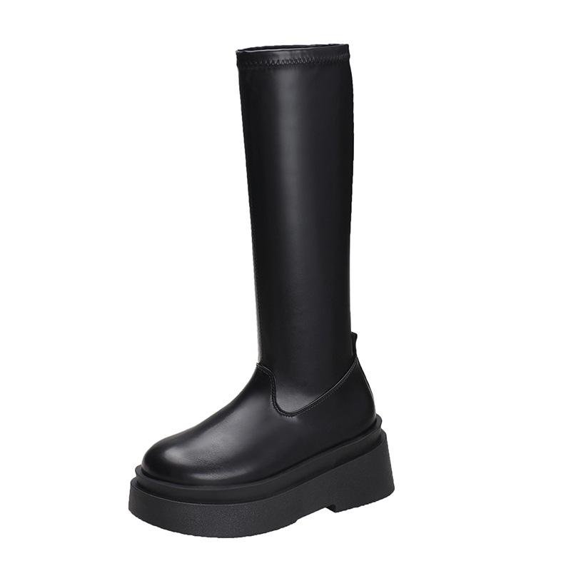 Qiao Feifei Boots Women's New High-end Foreign Thick-soled Boots Elastic Sleeve High Boots