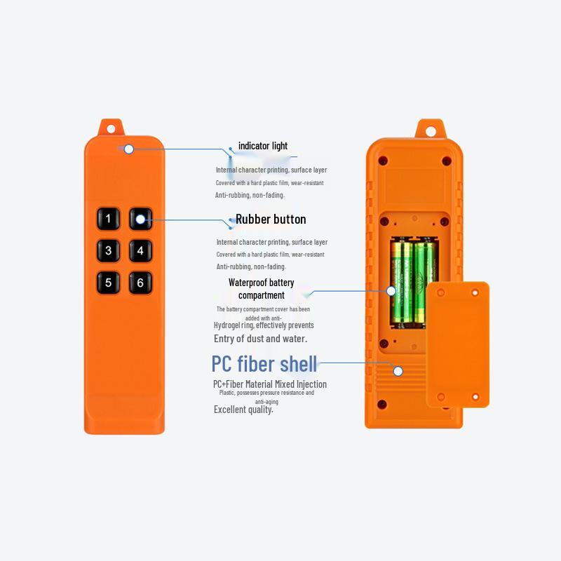 Wireless Remote Control Water Pump Switch, 6-Channel, High Power, Compatible with DC 12V/24V/36V
