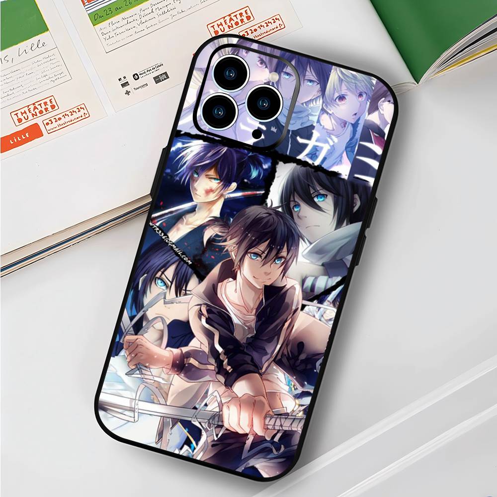 Noragami For iPhone 17 Air 16 15 14 13 12 11 Pro Black Soft Cover Phone Case