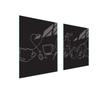 PIANO PROTETTIVO IN VETRO PER PIANO COTTURA 85x52 NERO