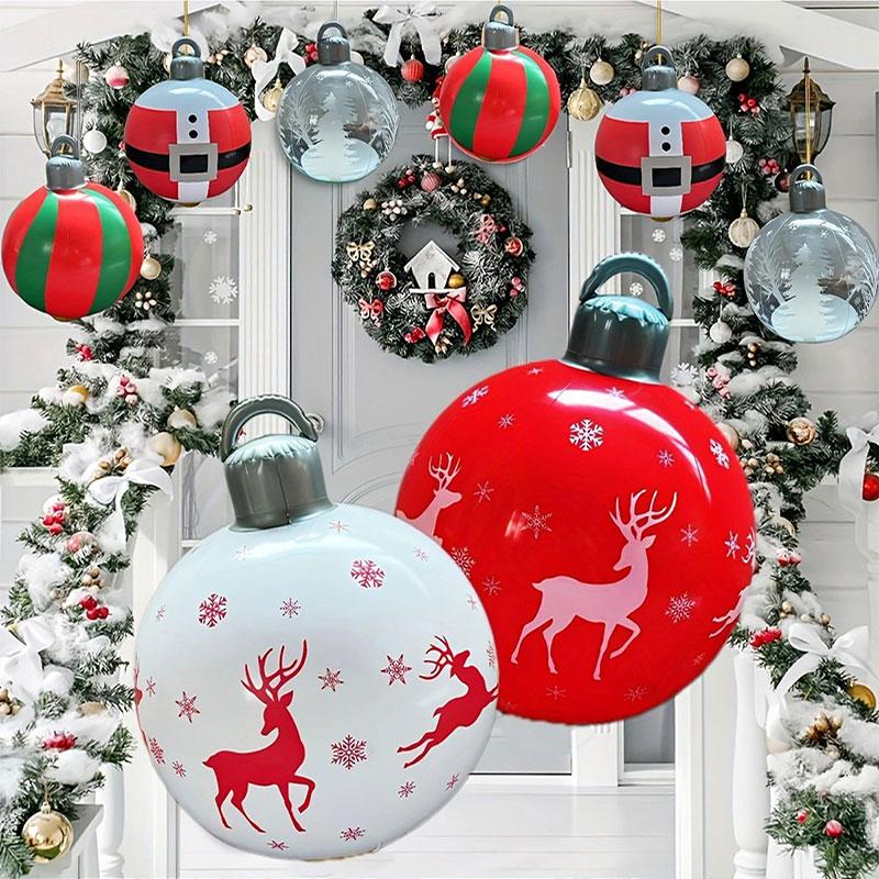 Giant Inflatable Christmas Ball Outdoor Inflatable Decoration Multiple Styles Christmas Party Snowman Inflatable Decorate Ball