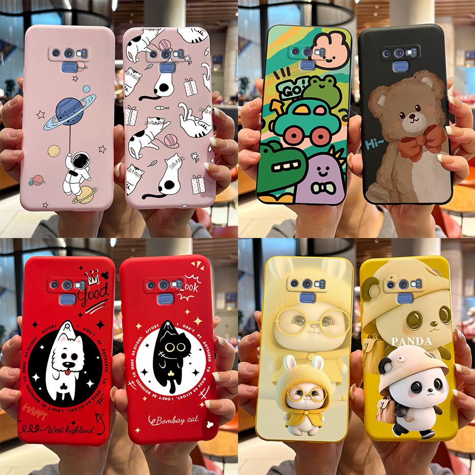 Für Samsung Galaxy Note 9 Hülle 6,4'' Niedliches Kaninchen Panda Silikon Weiches TPU Rückseite für Samsung Note 9 SM-N960F N9600 Handyhülle