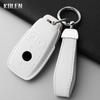 Leather Car Key Case Cover Shell For Mercedes Benz A C E S G Class Glc Cle Cla Glb Gls W177 W205 W213 W222 X167 Amg 3 4 Buttons