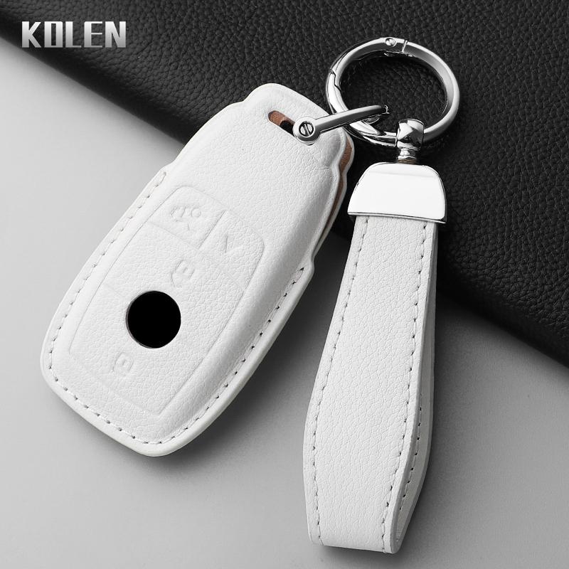 Leather Car Key Case Cover Shell For Mercedes Benz A C E S G Class Glc Cle Cla Glb Gls W177 W205 W213 W222 X167 Amg 3 4 Buttons