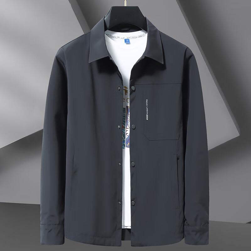 Dibenze Men s Plus Size Casual Turn-Down Collar Jacket 6XL