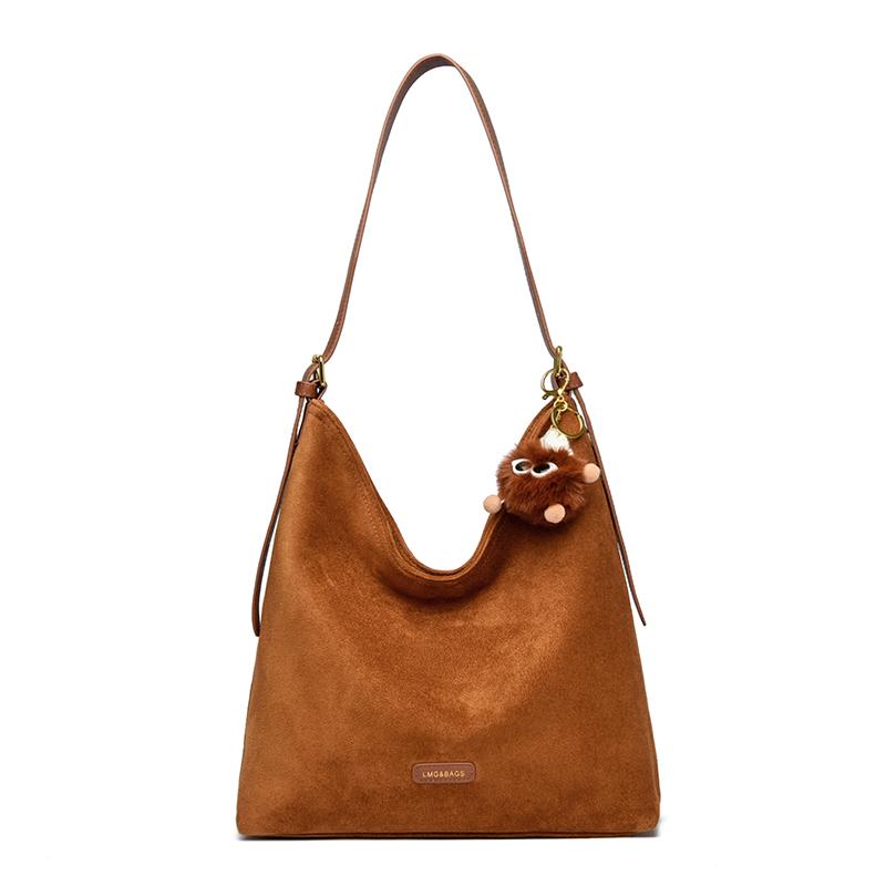 

Retro Luxury Soft Suede Leather Women Shoulder Crossbody Bags Large Capacity Handbags 2026 Genuine Brand Ladies Tote Sac A Main 32cm 11cm 34cm