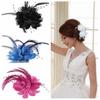 Fiori Piume Spilla Corsage Fascia per Capelli Fermaglio per Capelli Copricapo Decorazione Festa Regalo