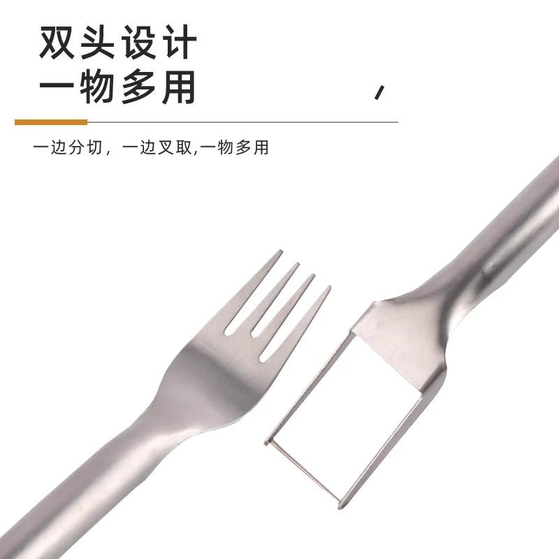 New Watermelon Chopper 430 Stainless Steel Fruit Splitter Watermelon Dicer Digger Fruit Fork Kitchen Accessories