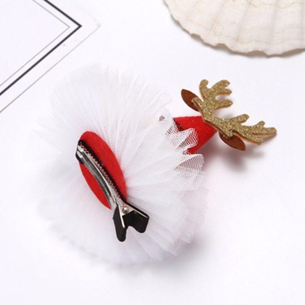 Cloth Zinc Zinc Alloy Christmas Hair Clip Korean Style Headwear Kids Hair Accessories Christmas Hat Hairpin