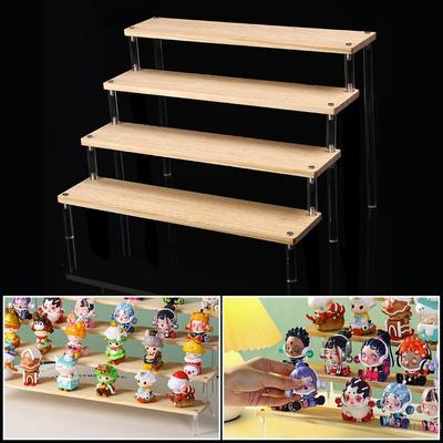 Présentoir en bois et résine, kit de figurines Pop, support de rangement pour garage, support en acrylique, organisateur de bureau pour cosmétiques et maquillage