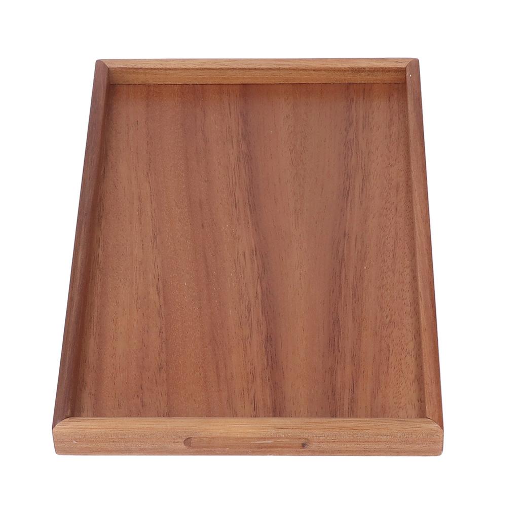 Bamboo Tea Serving Tray Multifunction Decorative Rectangle Bamboo Vanity Tray for Hotel Home Bathroom