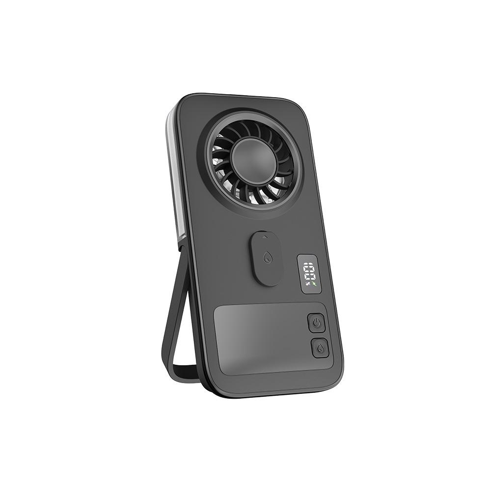 

2026 Portable USB Mini Handheld & Desktop Refrigerating Spray Fan English Color Box with Bilingual Manual чёрный
