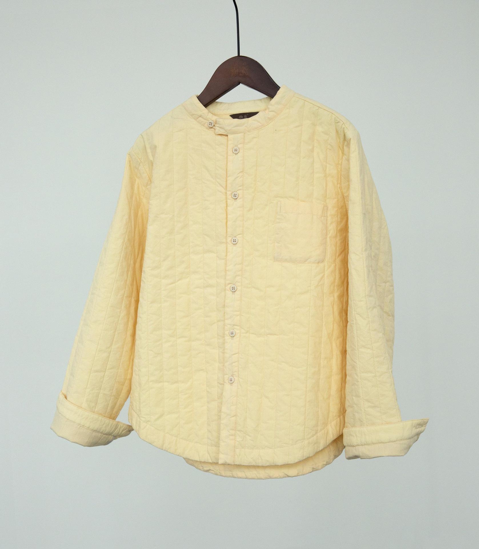 

Johnature Повседневная хлопковая одежда с воротником, женская весенняя модная однотонная однобортная хлопковая одежда One Size жёлтый