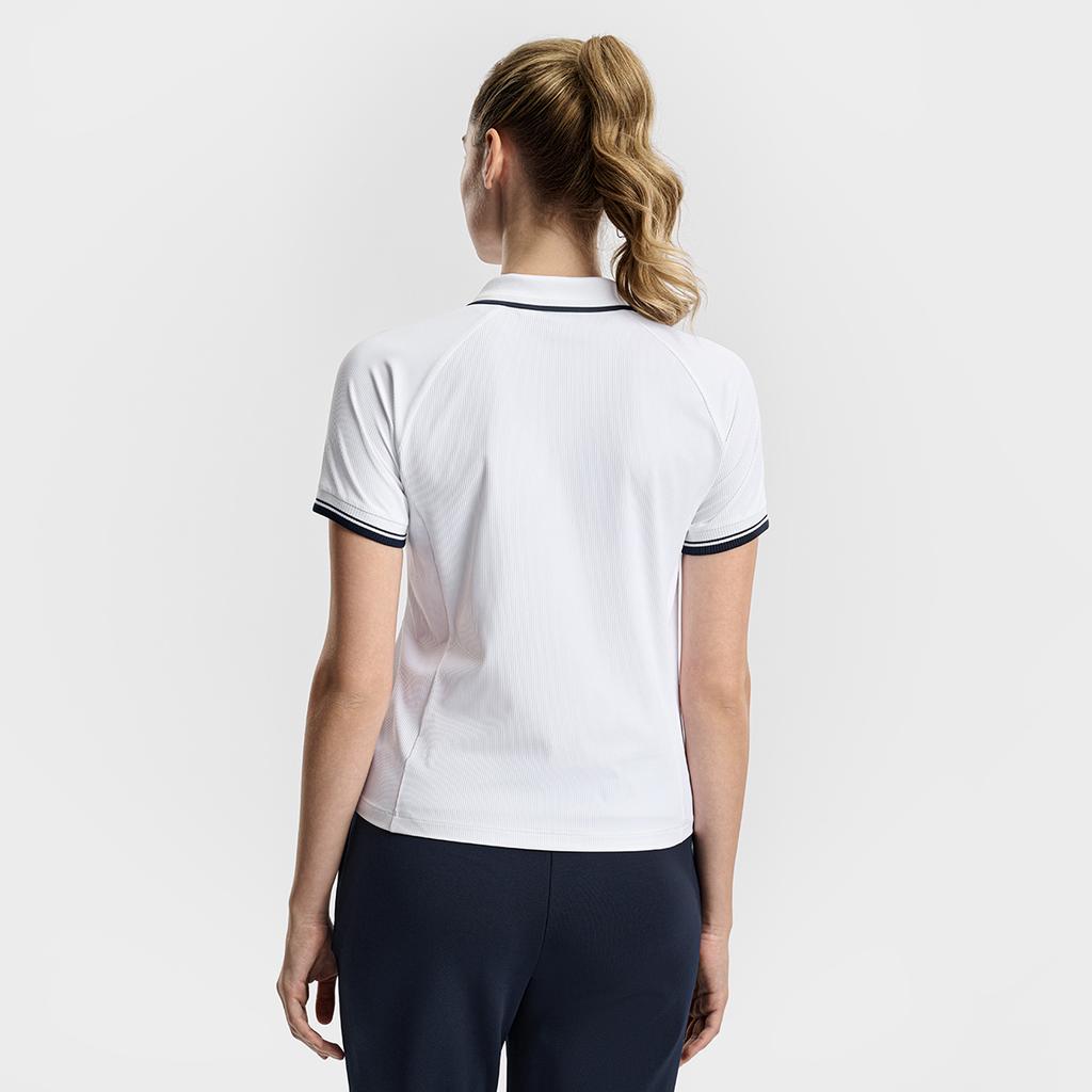 FILA Tennis Fashion Minimalist Classic Versatile Casual Sports Comfortable Short Sleeve Knitted Polo Shirt Women tops Jade-White A11W613109FWT