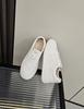 Leather board shoes women's summer 2025 new platform women's shoes versatile and thin white shoes women's lace-up shoes