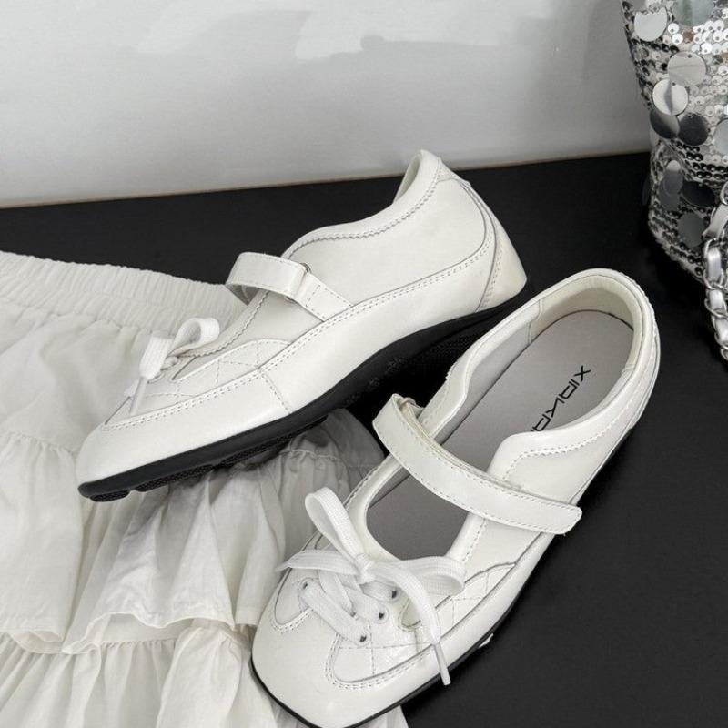 Retro inner fashion ballet shoes women's spring new casual sports small leather shoes Mary Jane shoes women