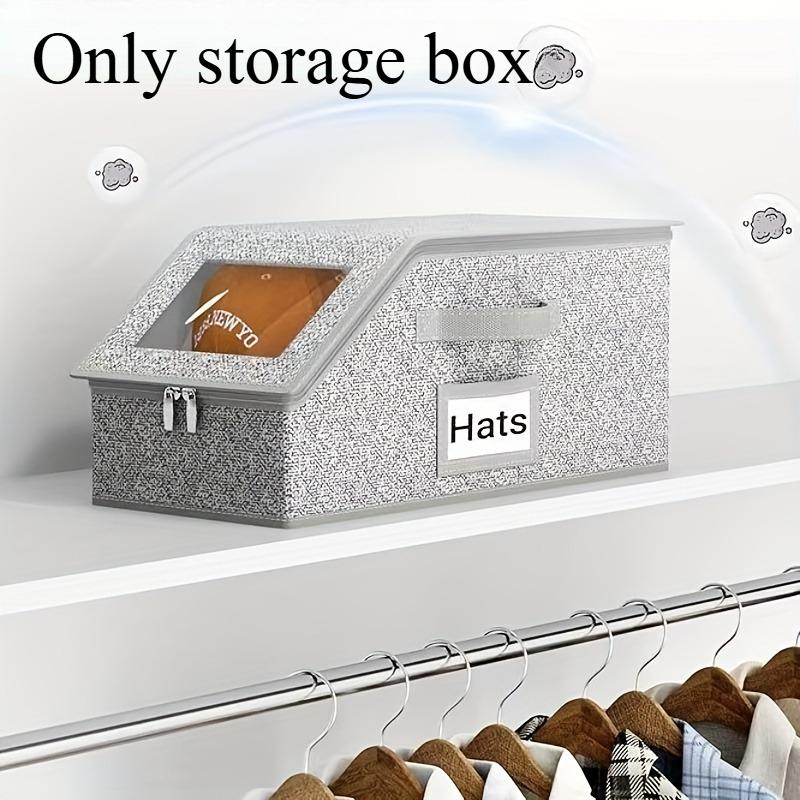 

1pc Stackable Storage Bag Multi-functional Hat Organizer - Large-capacity Stackable Baseball Cap Storage Box for Home Use Fabric