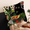 Black Cat Sunflowers Pillowcases Home Bedding Decorative Pillow Cover Wedding Super Soft Pillow Case