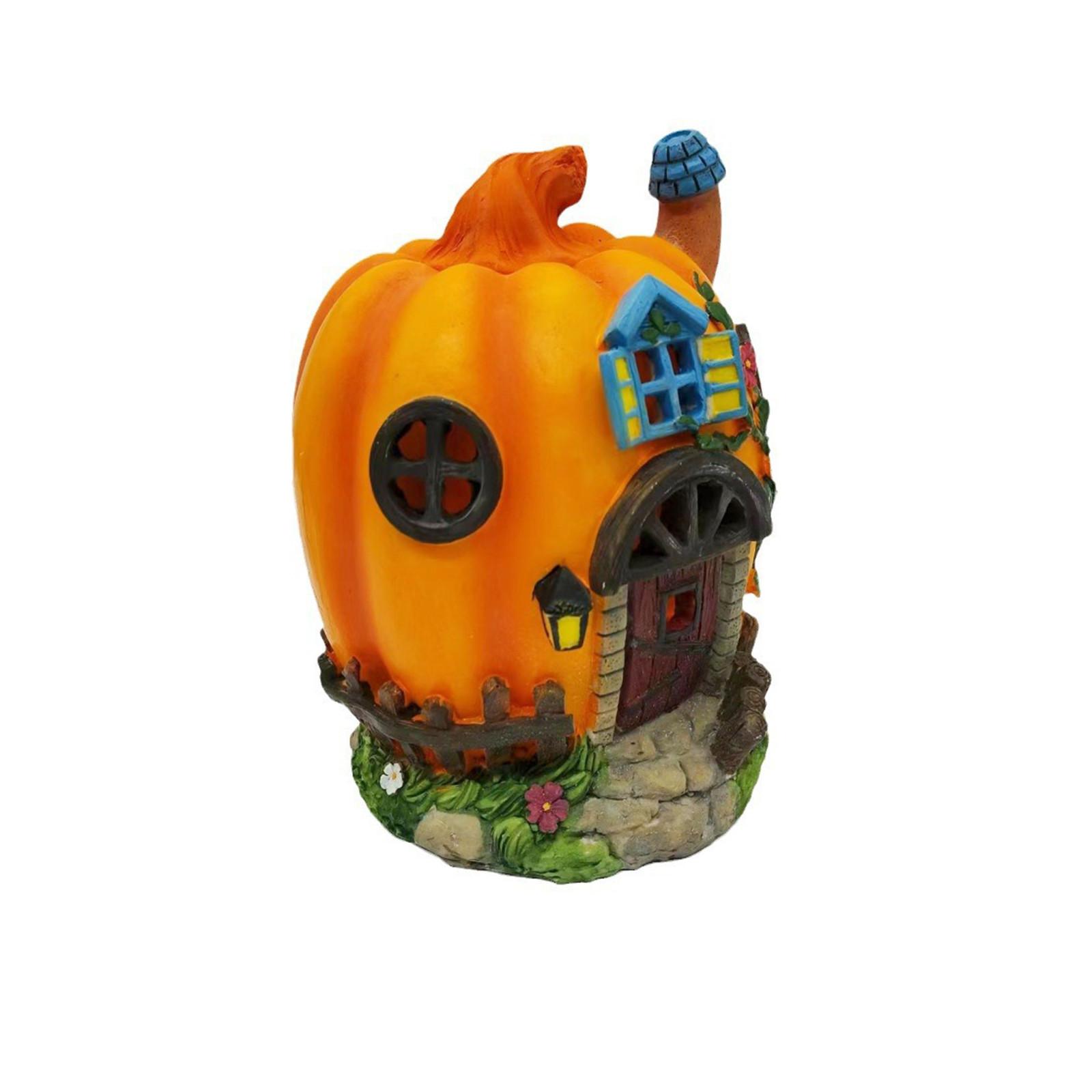 

Светящийся дом LED Сад Микро Хэллоуин Деревня Кукольный домик Декор One Size оранжевый