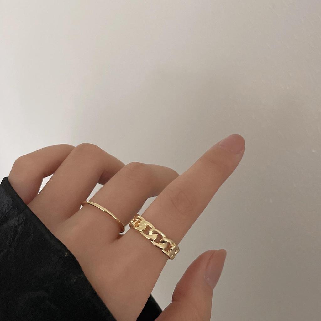 Schickes Edelstein-Dreh-Öffnungsring-Set für Damen - Nische, Trendiges Schwanz-Design