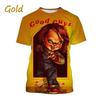 Saldi Estivi Chucky T-shirt Stampata 3D Divertente Stile Streetwear Manica Corta Uomo Design Horror Girocollo Abbigliamento