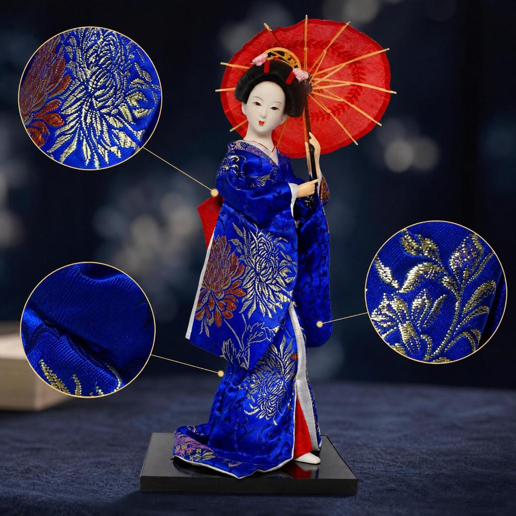 Japanese Geisha Decorative Doll Elegant for Cultural Decor