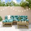 Vidaxl 5-Cz. Garden Furniture Set, Impregnated Pine Wood