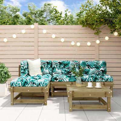 Vidaxl 5-Cz. Garden Furniture Set, Impregnated Pine Wood