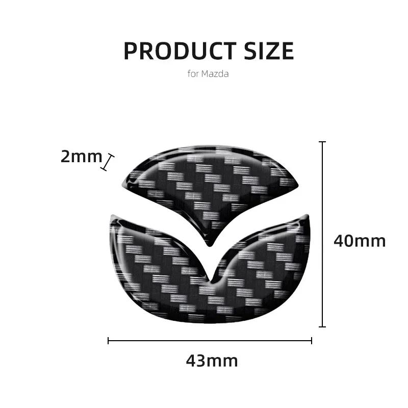 Decorative Stickers For Mazda Axela ATENZA CX-5 CX-4 Car Steering Wheel Center Cover Carbon Fiber Interior Decals Accessories