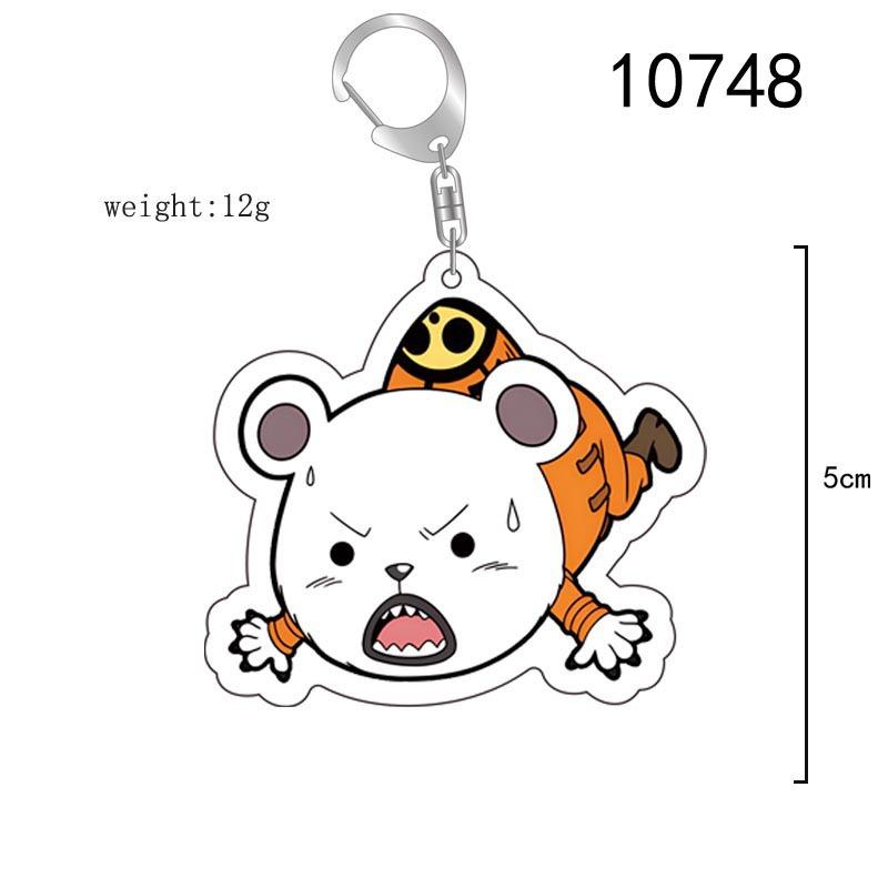 Acrylic Key Chain for One Piece Monkey D. Luffy Franky Trafalgar Law Bepo Nico Robin Acrylic Key Buckle Anime Peripheral Pendant