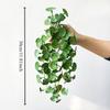 Artificial Plant Bouquet Copper Coin Grass Soft Glue Lifelike Fake Green Plants Wall Hanging for Home Office Garden Decoration