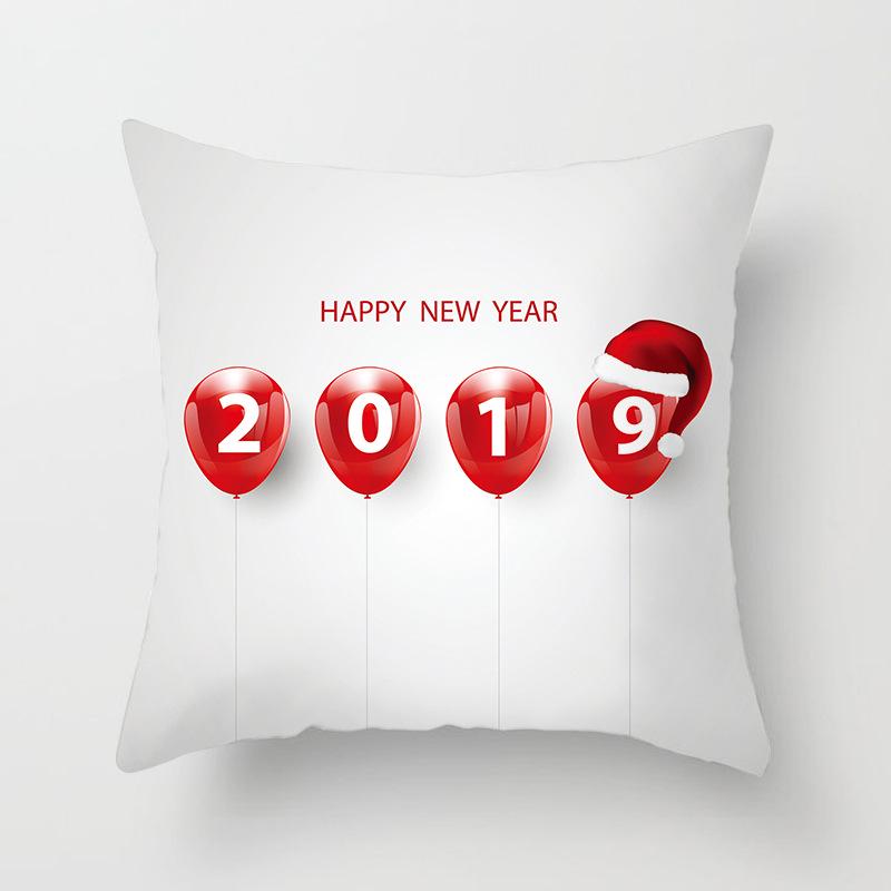 Santa Claus Christmas Tree Pillow Cover Cushion Cover Home Soft Decor