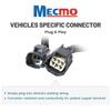 MECMO 4-Pin Trailer Wiring Harness For Jeep Wrangler JK JKU 2007-2018, Tow Hitch Wiring For Rubicon Sahara Sport Unlimited 2-Door 4-Door Trailer