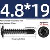 Black Phillips Flat Head Self-Tapping Screws with Washer, 410 Stainless Steel, 4.2M-4.8 Size.